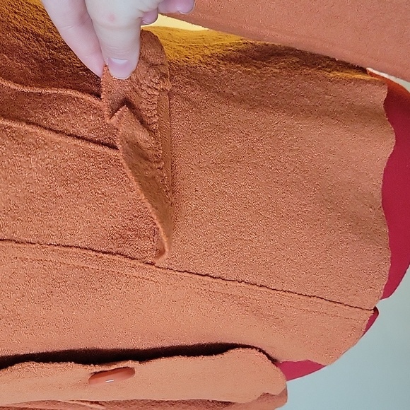 Virgin Wool Blend Pumpkin Cardigan - Picture 5 of 10